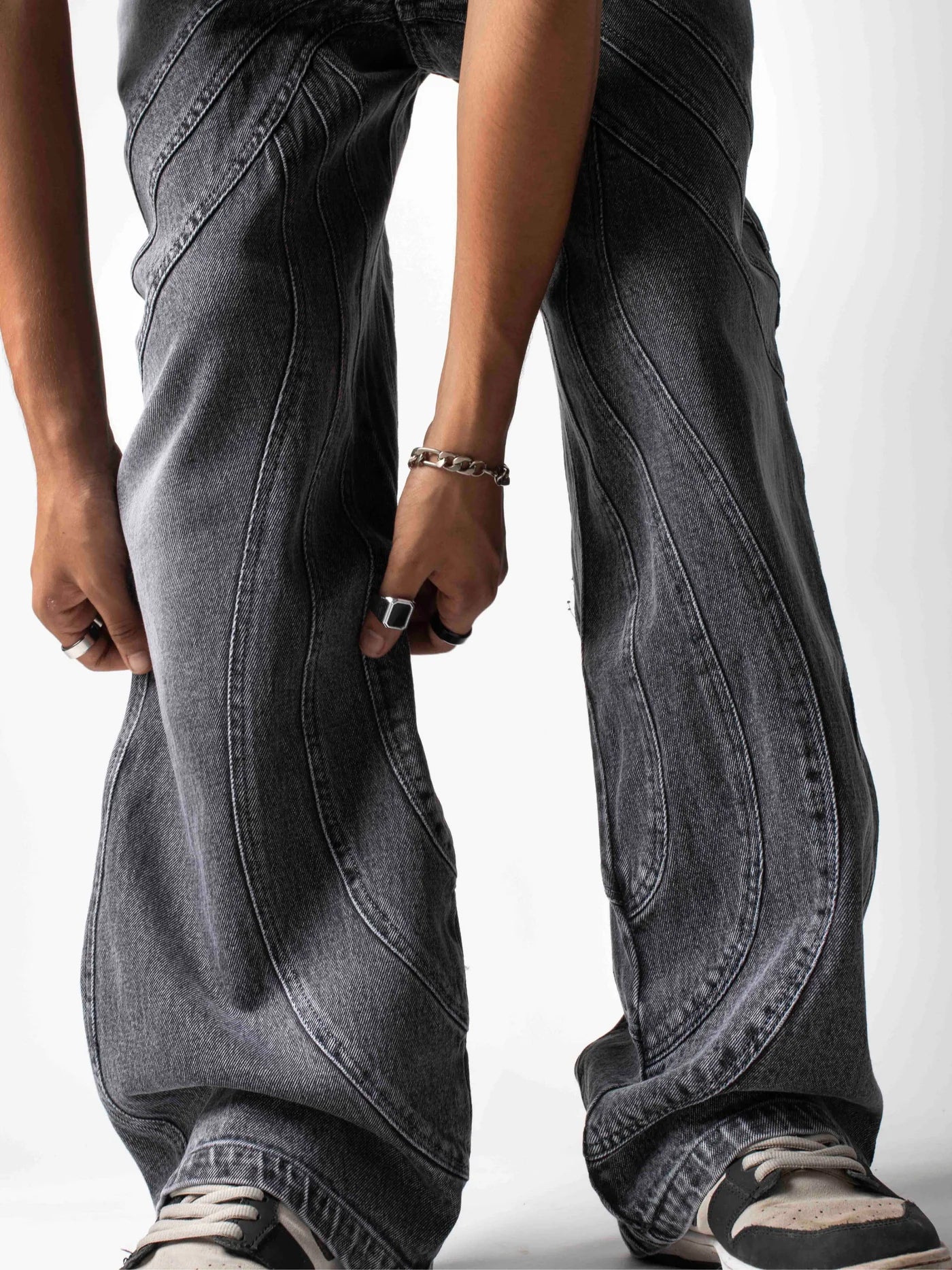Distressed Flared Denim