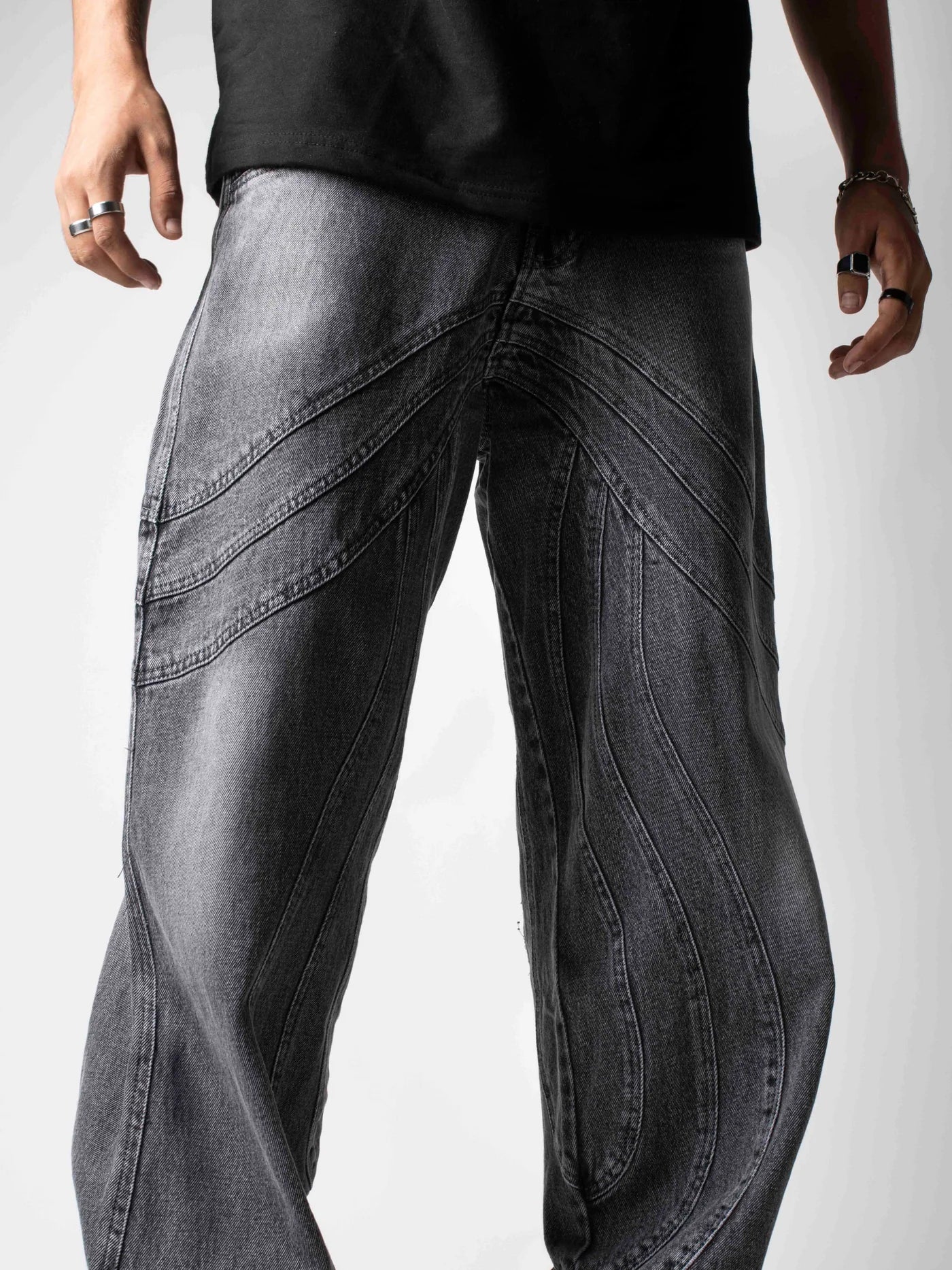 Distressed Flared Denim