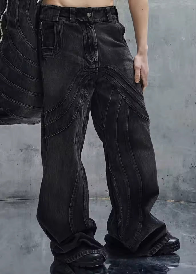 Distressed Flared Denim