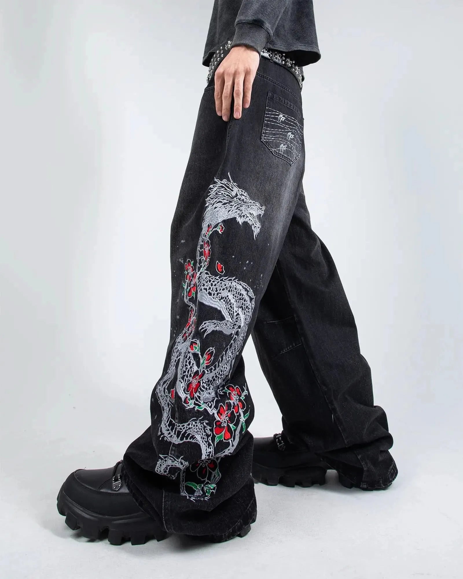 Street Samurai Dragon Jeans