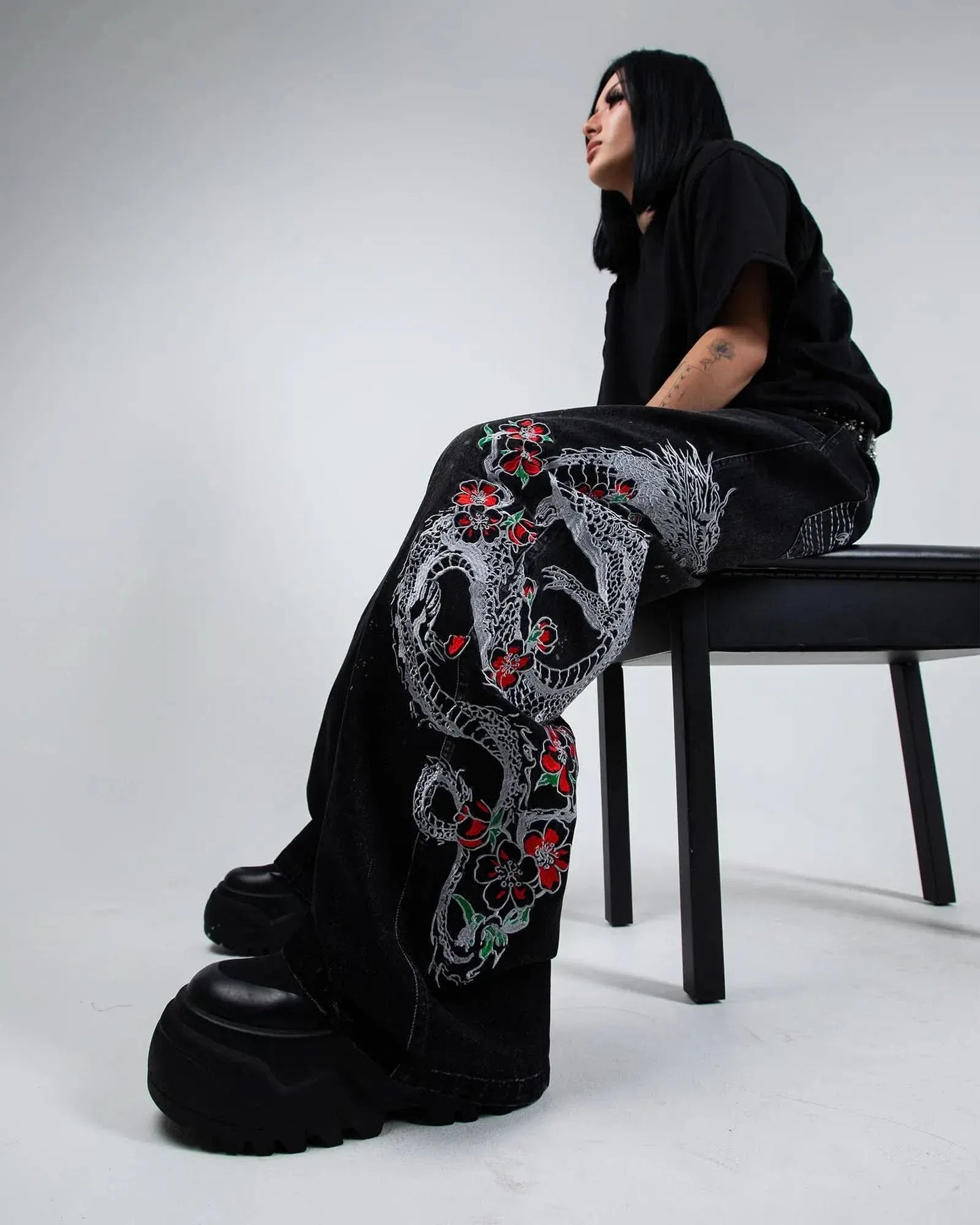 Street Samurai Dragon Jeans