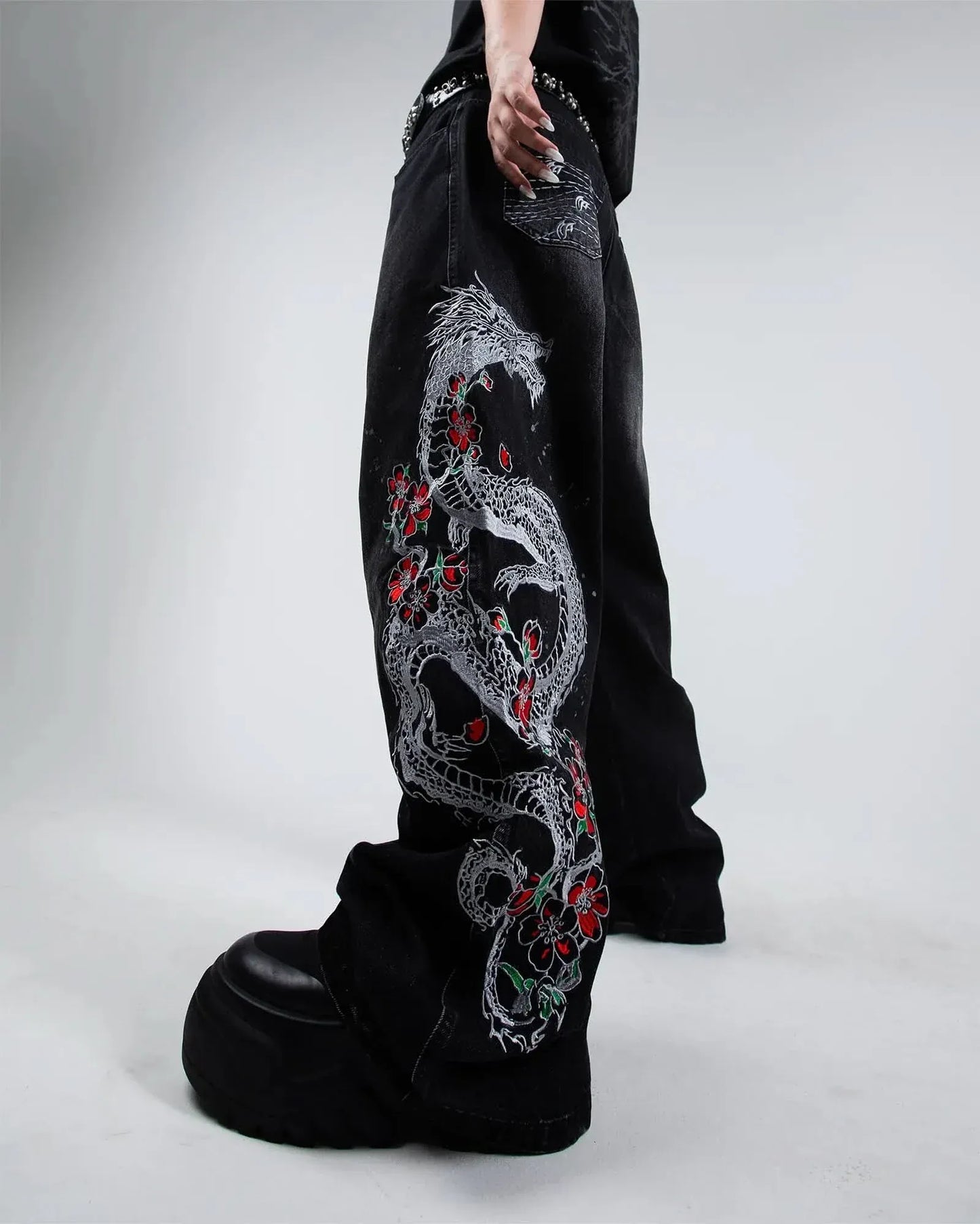 Street Samurai Dragon Jeans